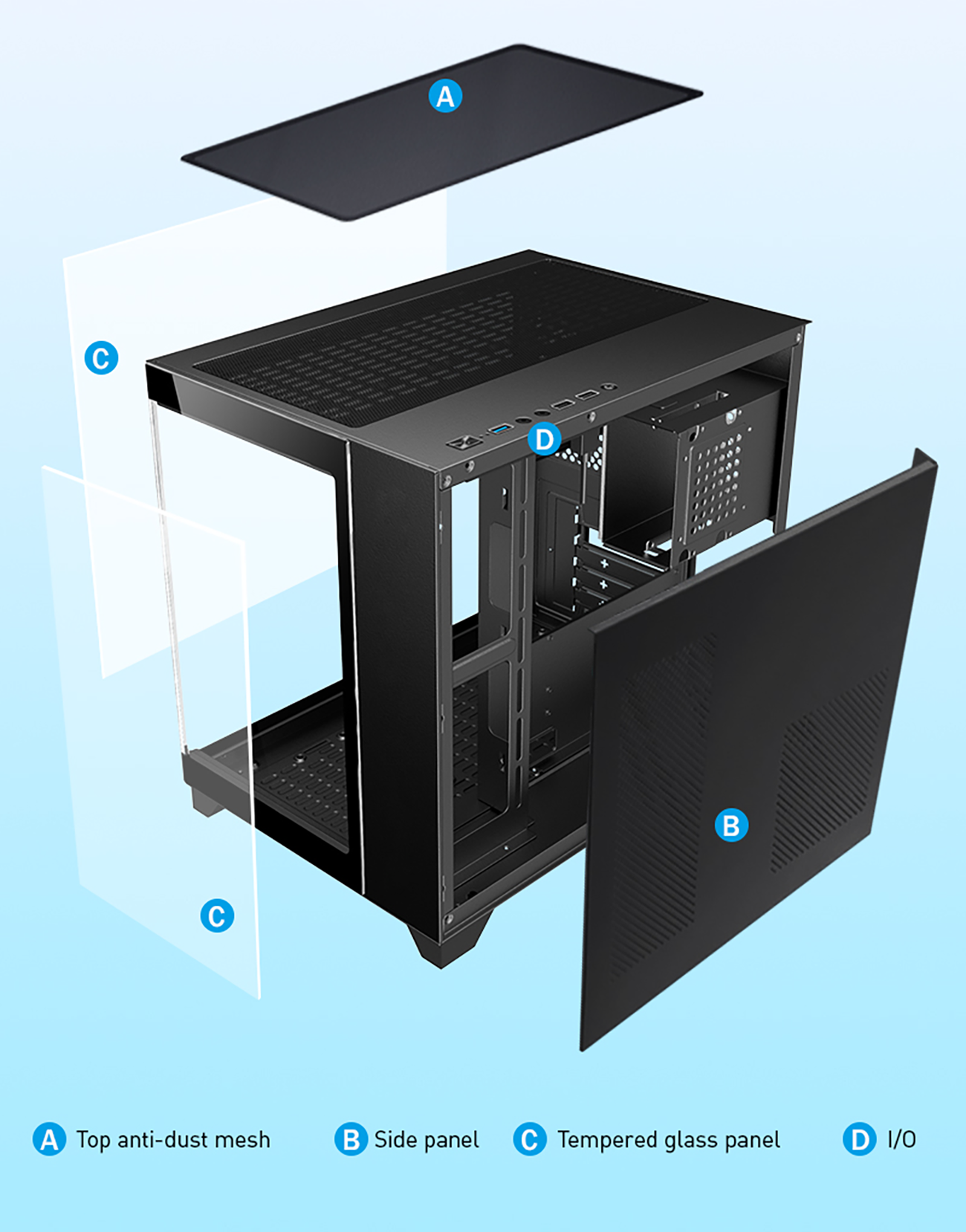 DIYPC ARGB-Q3.v2 Gaming Computer Case